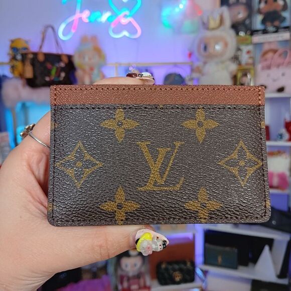 NIB New LOUIS VUITTON Wallet Reverse Monogram Leather Card Holder Wallet - Picture 2 of 9